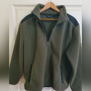 Regatta Great Outdoors Olive Green Fleece Pullover With Black Accents XL